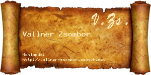 Vallner Zsombor névjegykártya